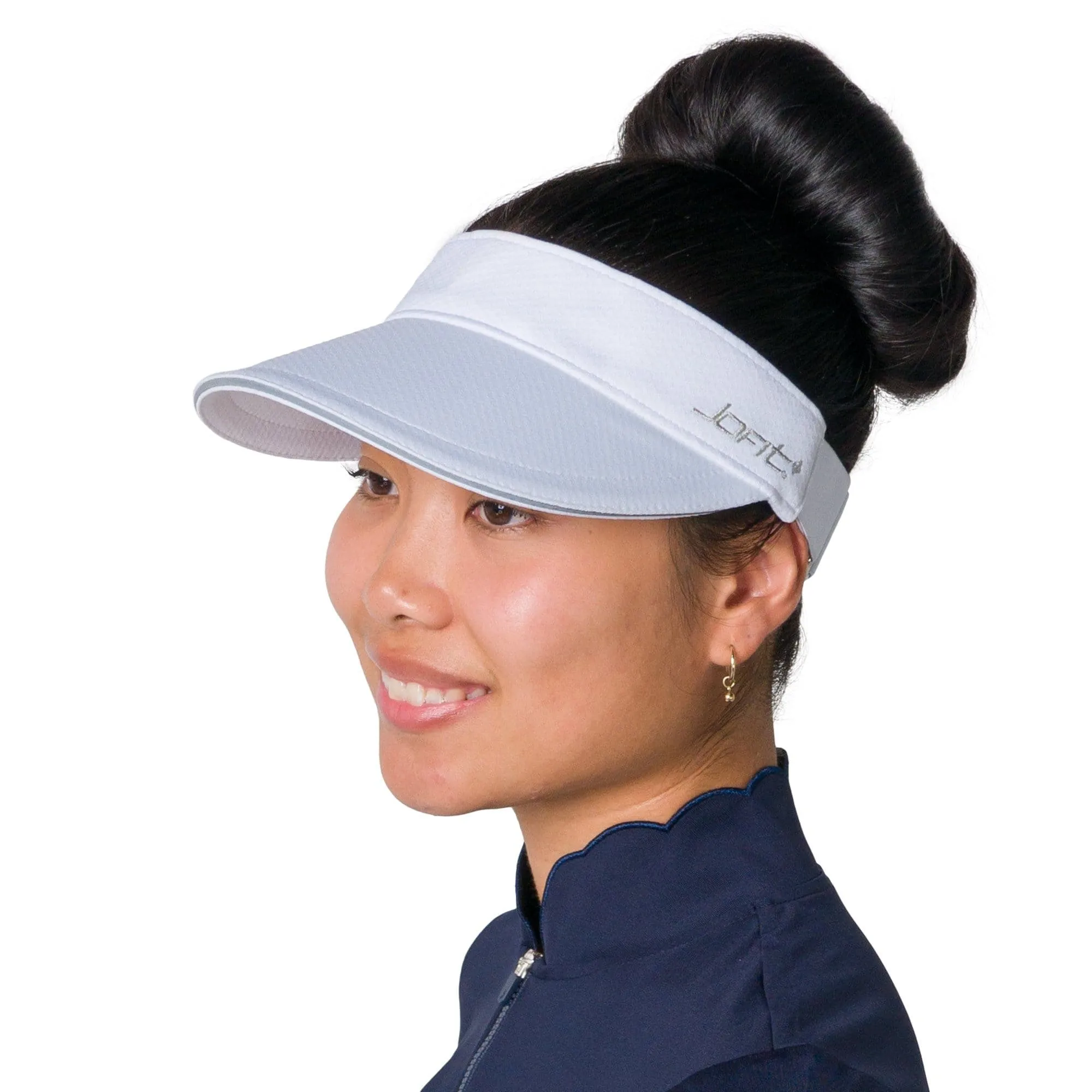 White Visor with Wide Brim
